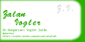 zalan vogler business card
